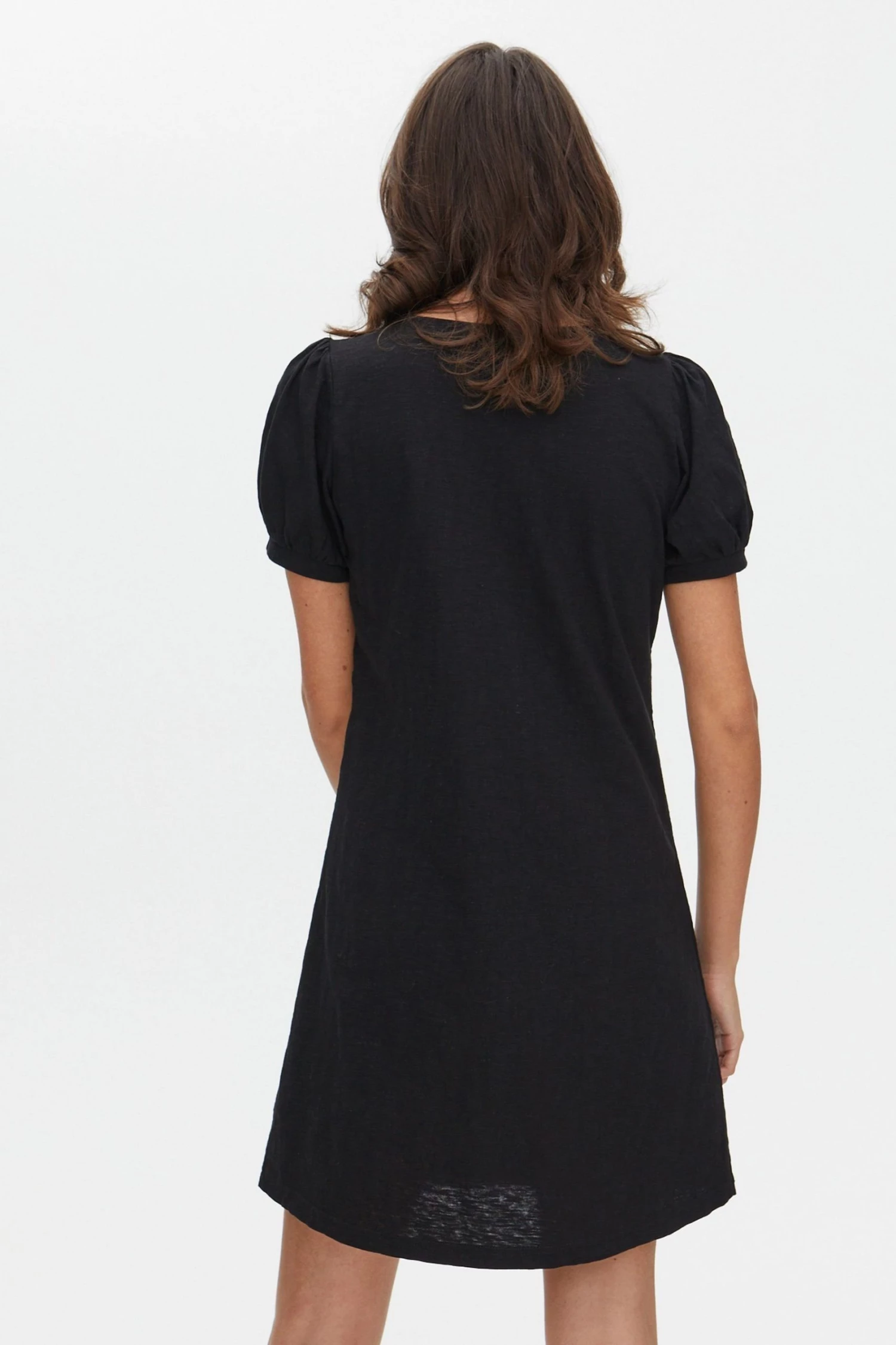 Oliver Bonas Black Button Through Jersey Mini Dress - Image 2