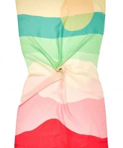 Oliver Bonas Pink Sunset Scene Lightweight Scarf