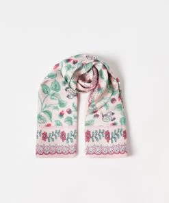 Oliver Bonas Pink Square Scarf