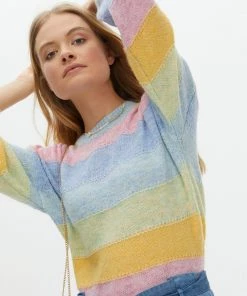 Oliver Bonas Blue Over The Rainbow Stripe Jumper