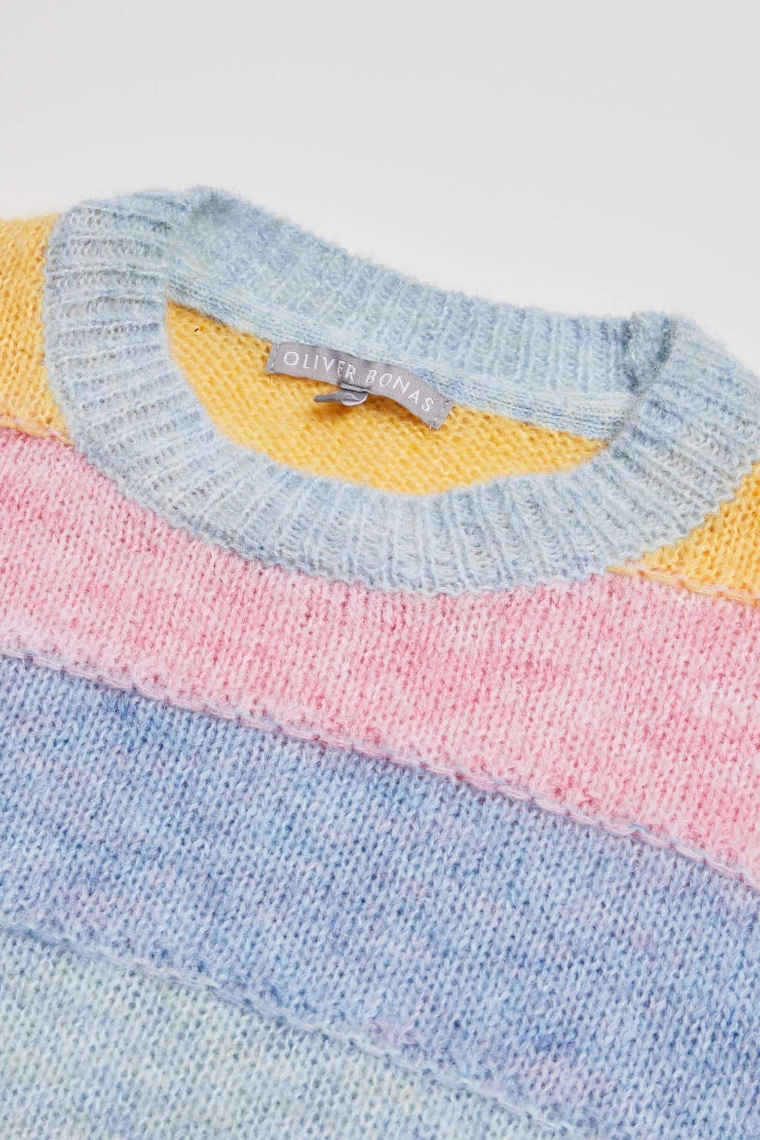 Oliver Bonas Blue Over The Rainbow Stripe Jumper - Image 6
