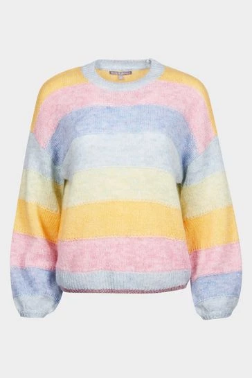 Oliver Bonas Blue Over The Rainbow Stripe Jumper - Image 9