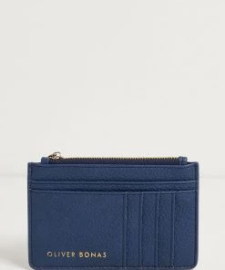 Oliver Bonas Rita Navy Blue Rectangular Zipped Card Holder
