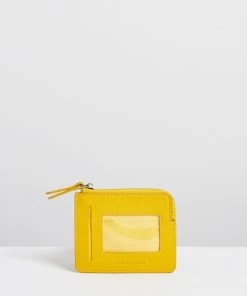 Oliver Bonas Yellow Rinnie Zipped Card Holder