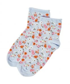 Oliver Bonas Blue Mini Ditsy Floral Socks
