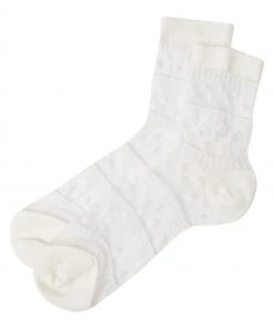 Oliver Bonas White Lace Sheer Ankle Socks