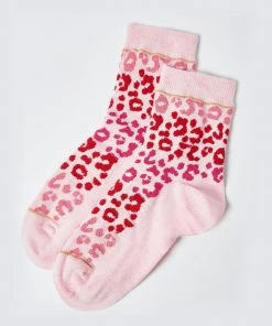 Oliver Bonas Animal Ombre Pink Ankle Socks