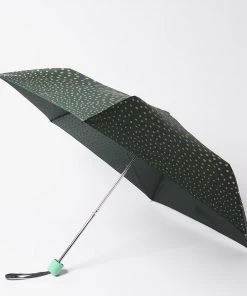 Oliver Bonas Green Green And Spotty Gold Foil Umbrella