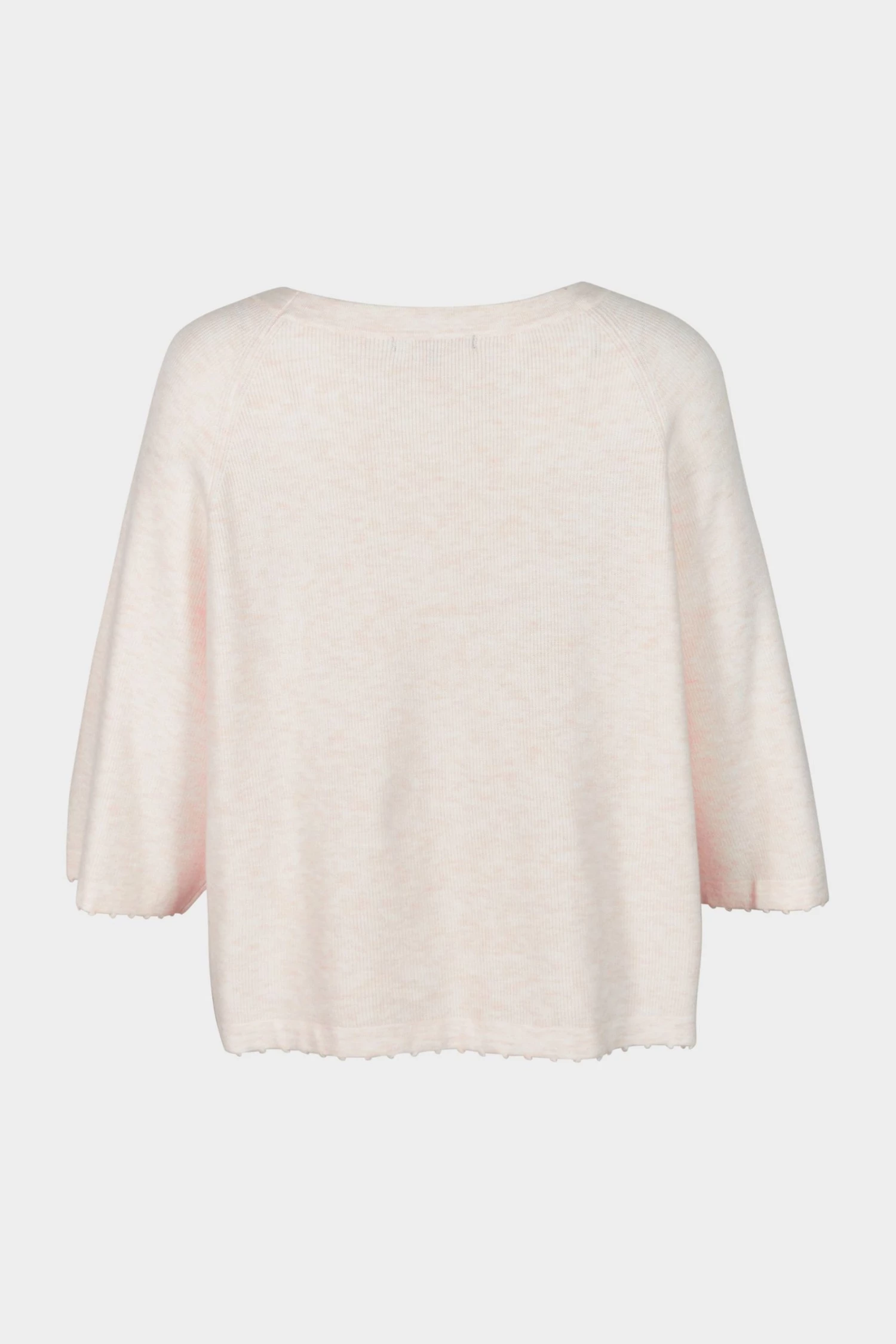 Oliver Bonas White Boxy Picot Stitch Neutral Knitted Top - Image 4