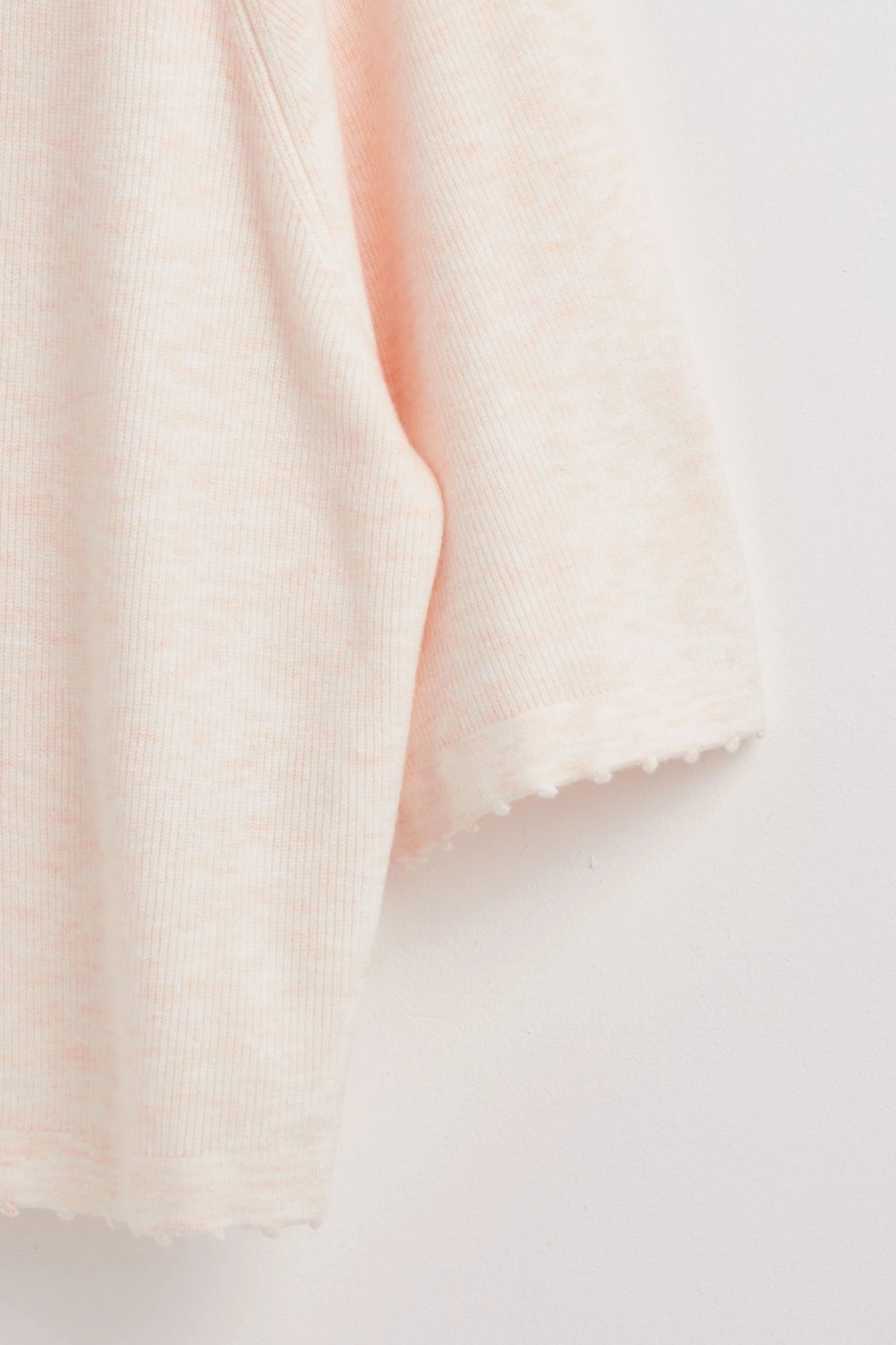 Oliver Bonas White Boxy Picot Stitch Neutral Knitted Top - Image 7