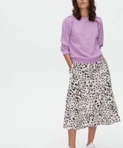 Oliver Bonas Pink Puff Sleeve Sweatshirt