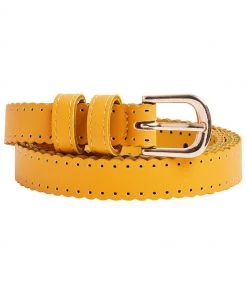 Oliver Bonas Yellow Scalloped Edge Waist Belt