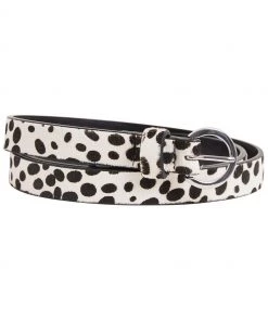 Oliver Bonas Black Spotty Dotty Skinny Animal Print Belt