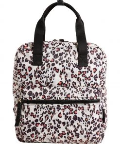 Oliver Bonas White On The Go Animal Spot White Square Backpack
