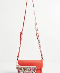 Oliver Bonas Megan Floral Print Pouch & Red Envelope Cross-Body Bag