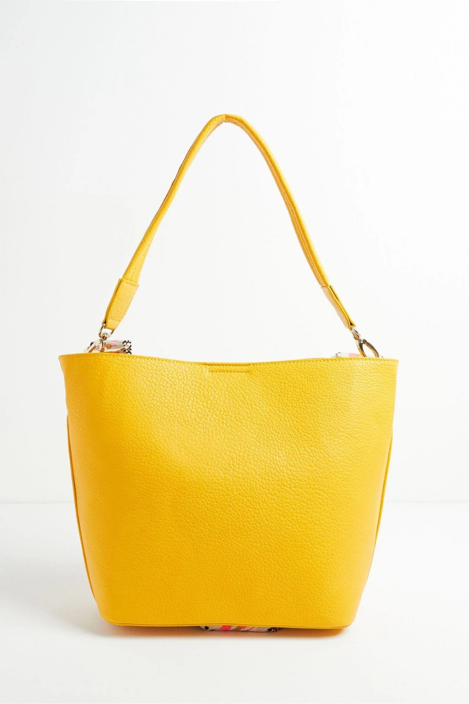 Oliver Bonas Yellow Midi Hobo Tote Bag - Image 2