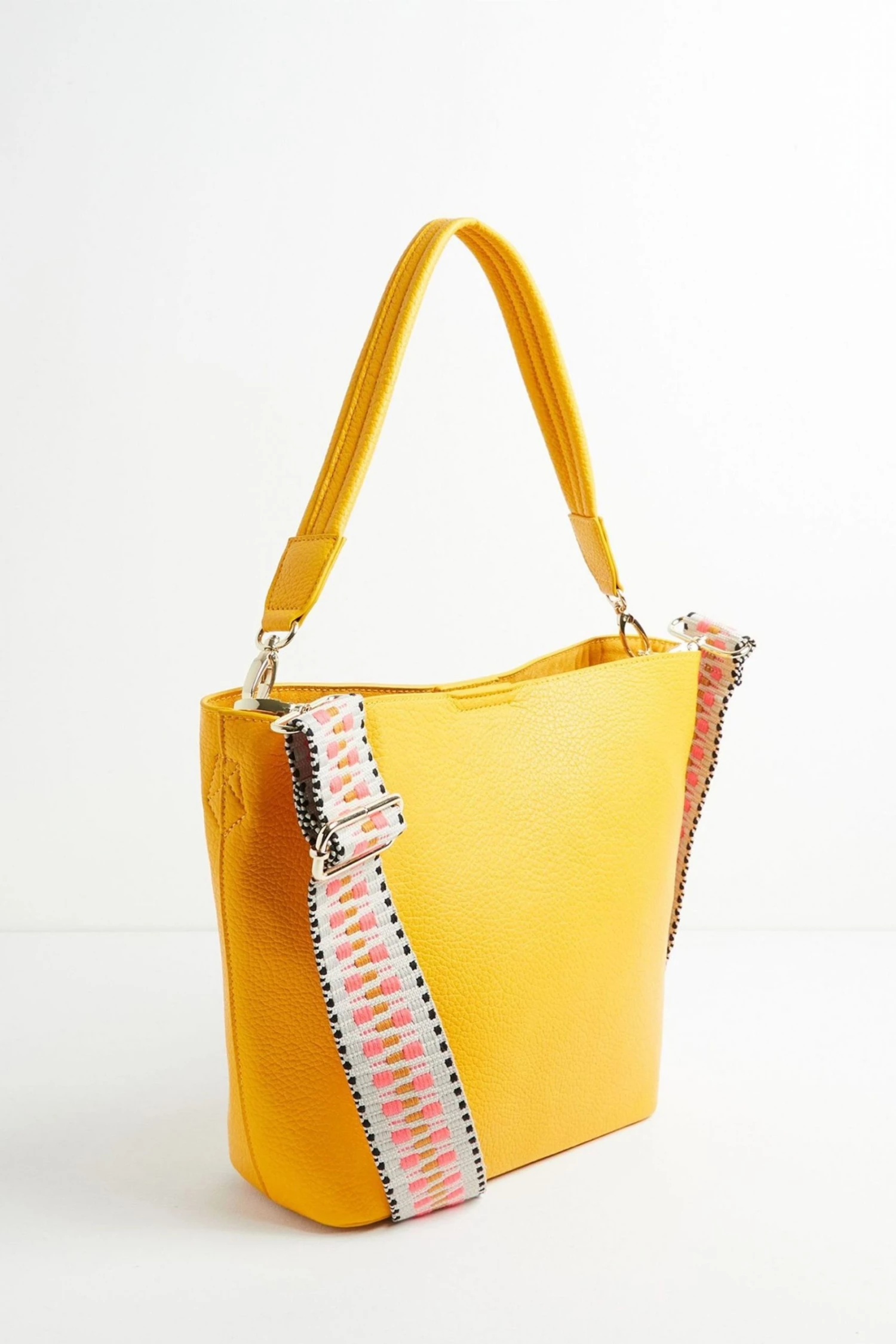 Oliver Bonas Yellow Midi Hobo Tote Bag - Image 3