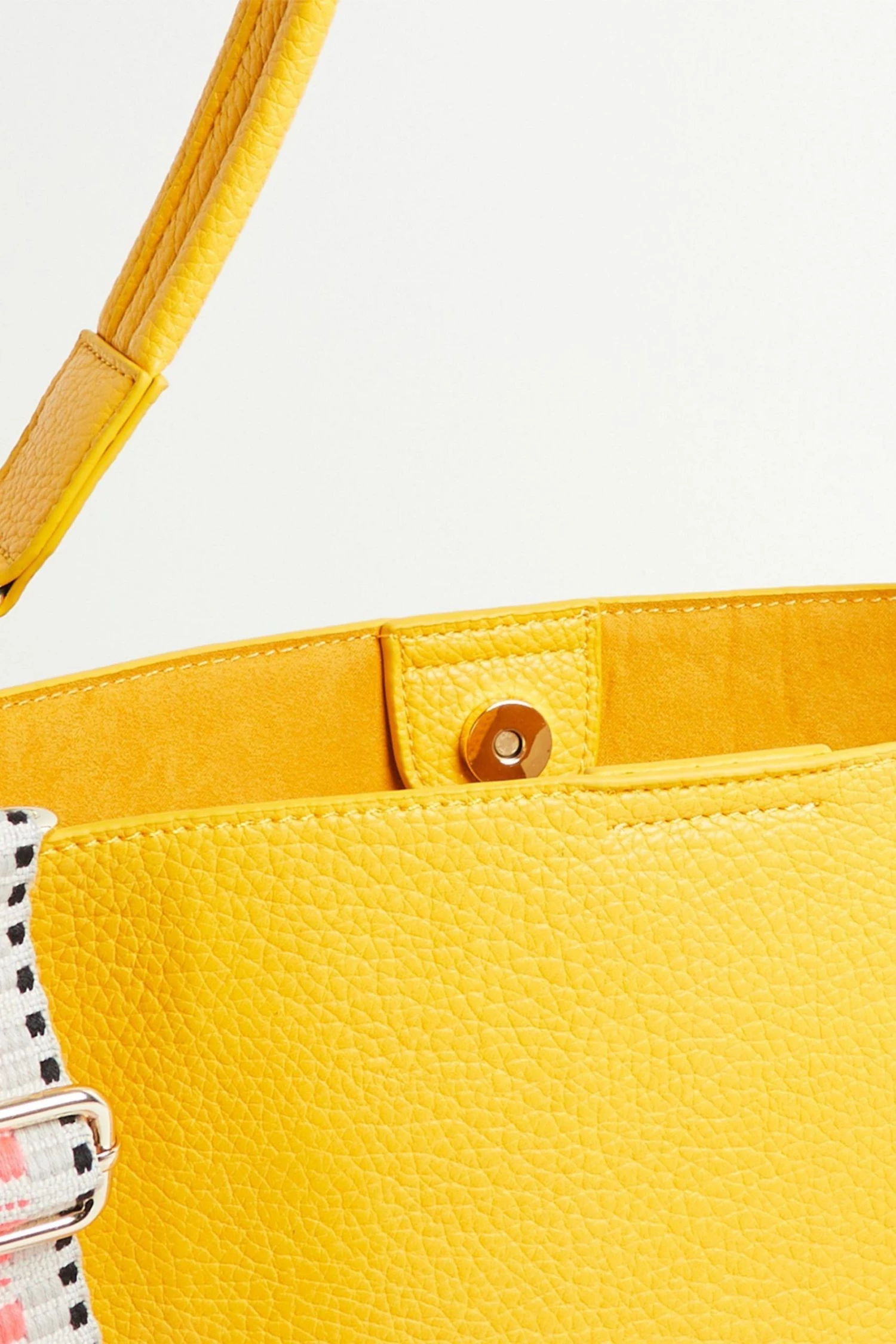 Oliver Bonas Yellow Midi Hobo Tote Bag - Image 4