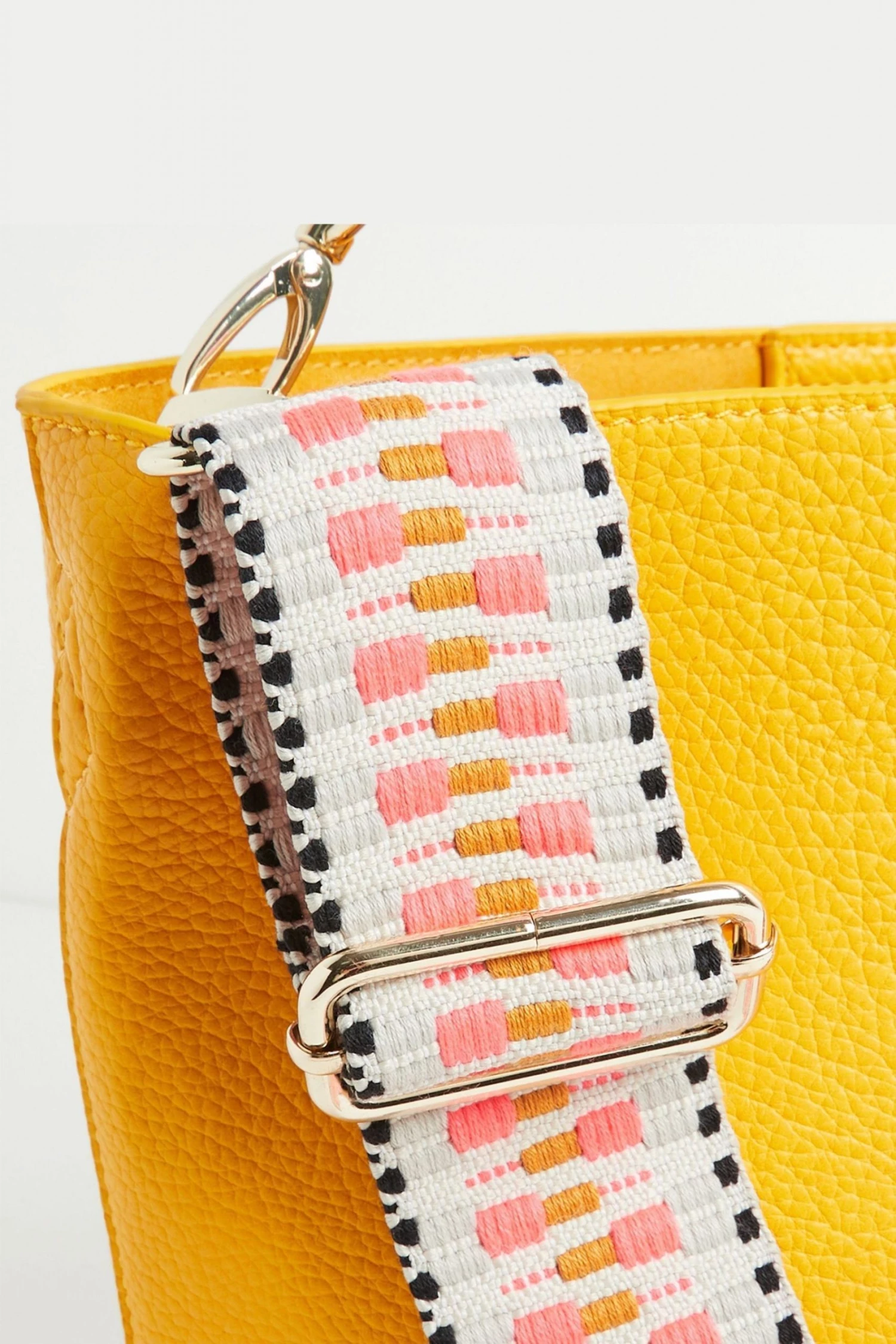 Oliver Bonas Yellow Midi Hobo Tote Bag - Image 5