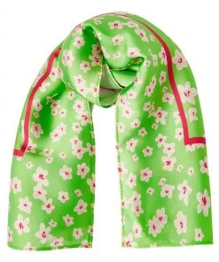 Oliver Bonas Green Pretty Ditsy Floral Square Scarf