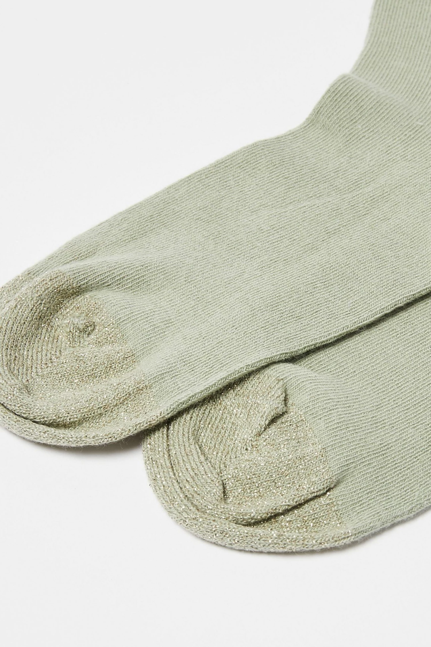 Oliver Bonas Green Pretty Embroidered Palm Socks - Image 3