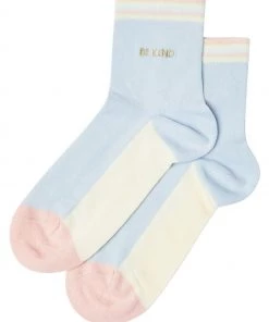 Oliver Bonas Blue Be Kind Organic Ankle Socks