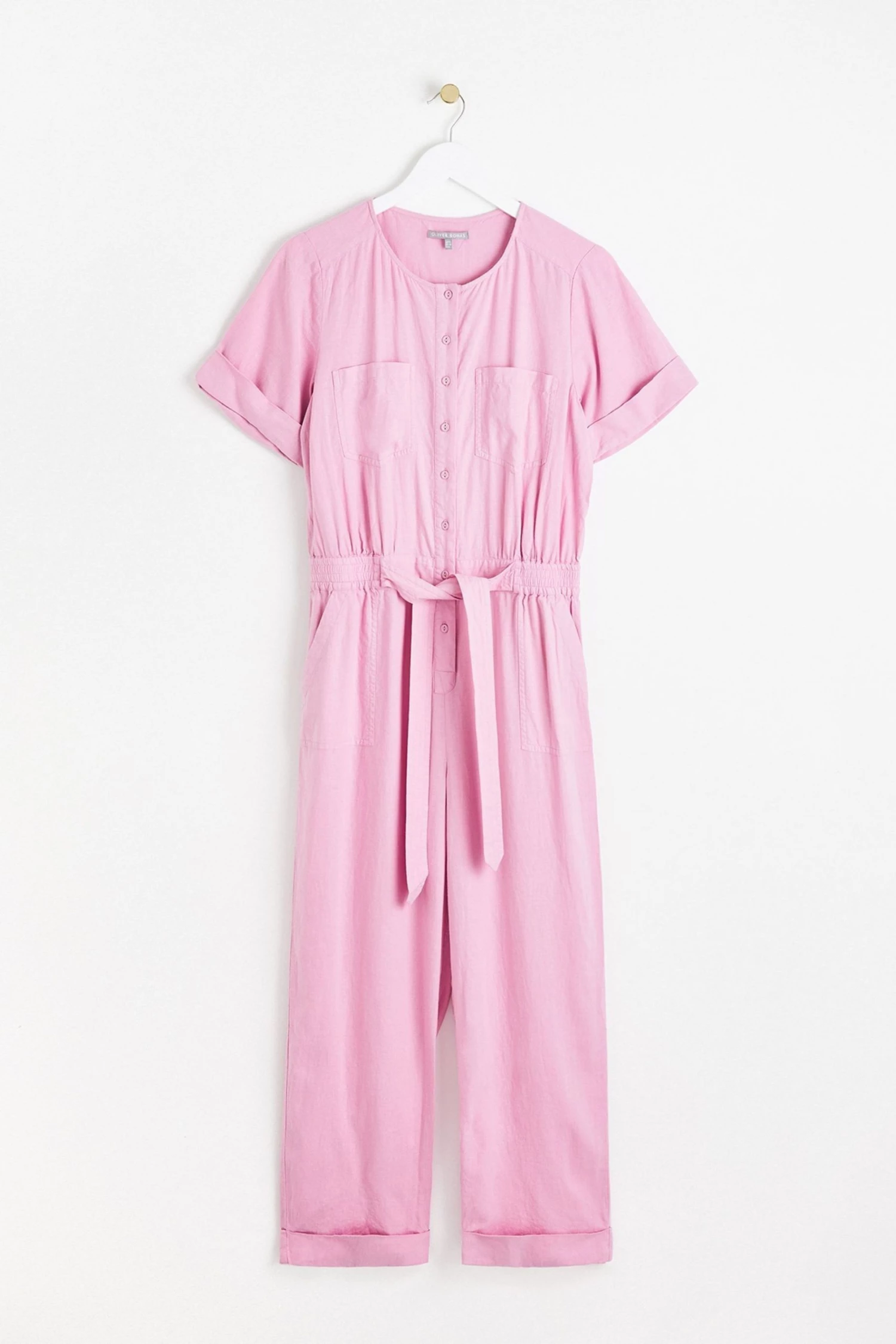 Oliver Bonas Pink Linen Mix Jumpsuit - Image 6
