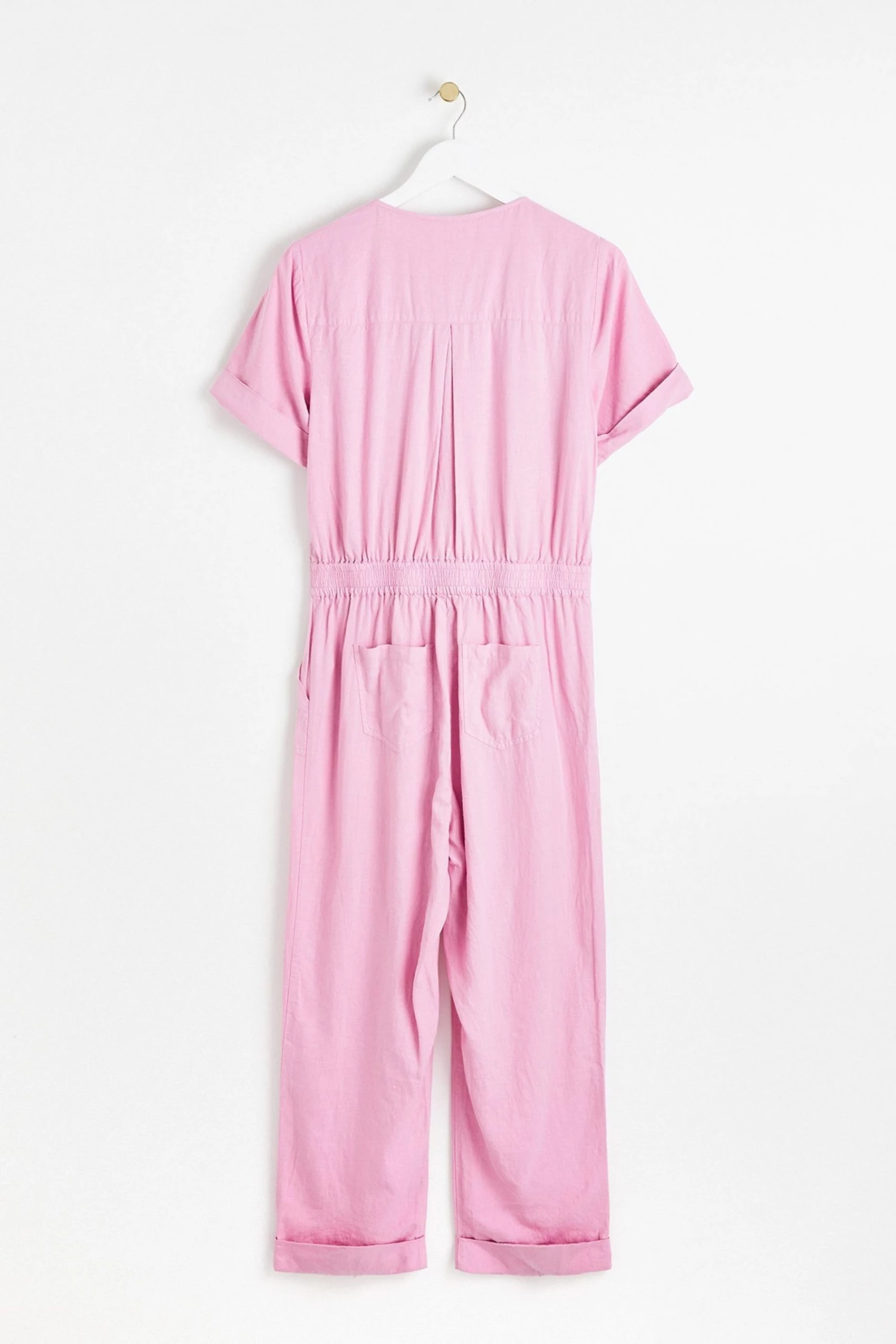 Oliver Bonas Pink Linen Mix Jumpsuit - Image 7