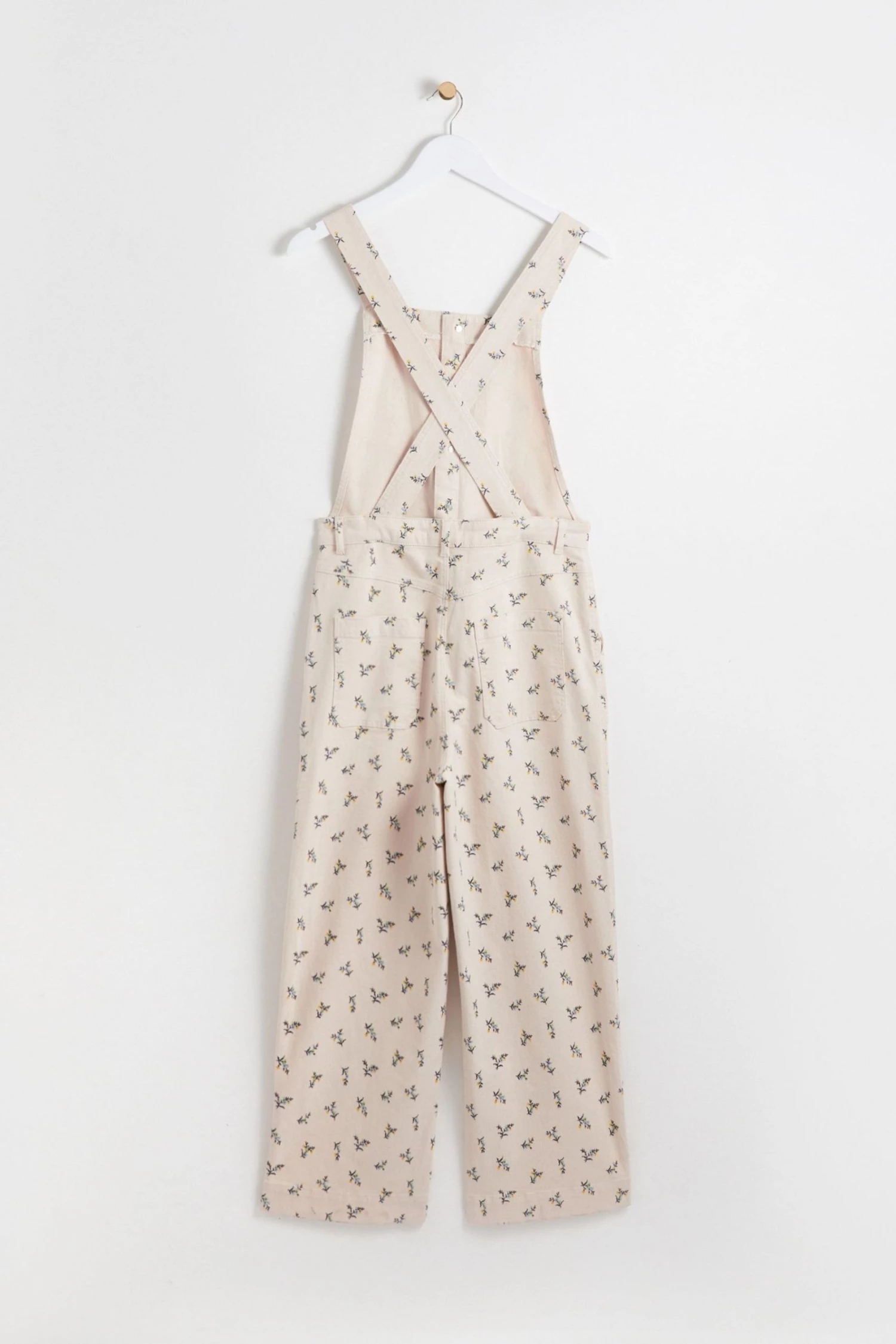 Oliver Bonas White Floral Print Dungarees - Image 2