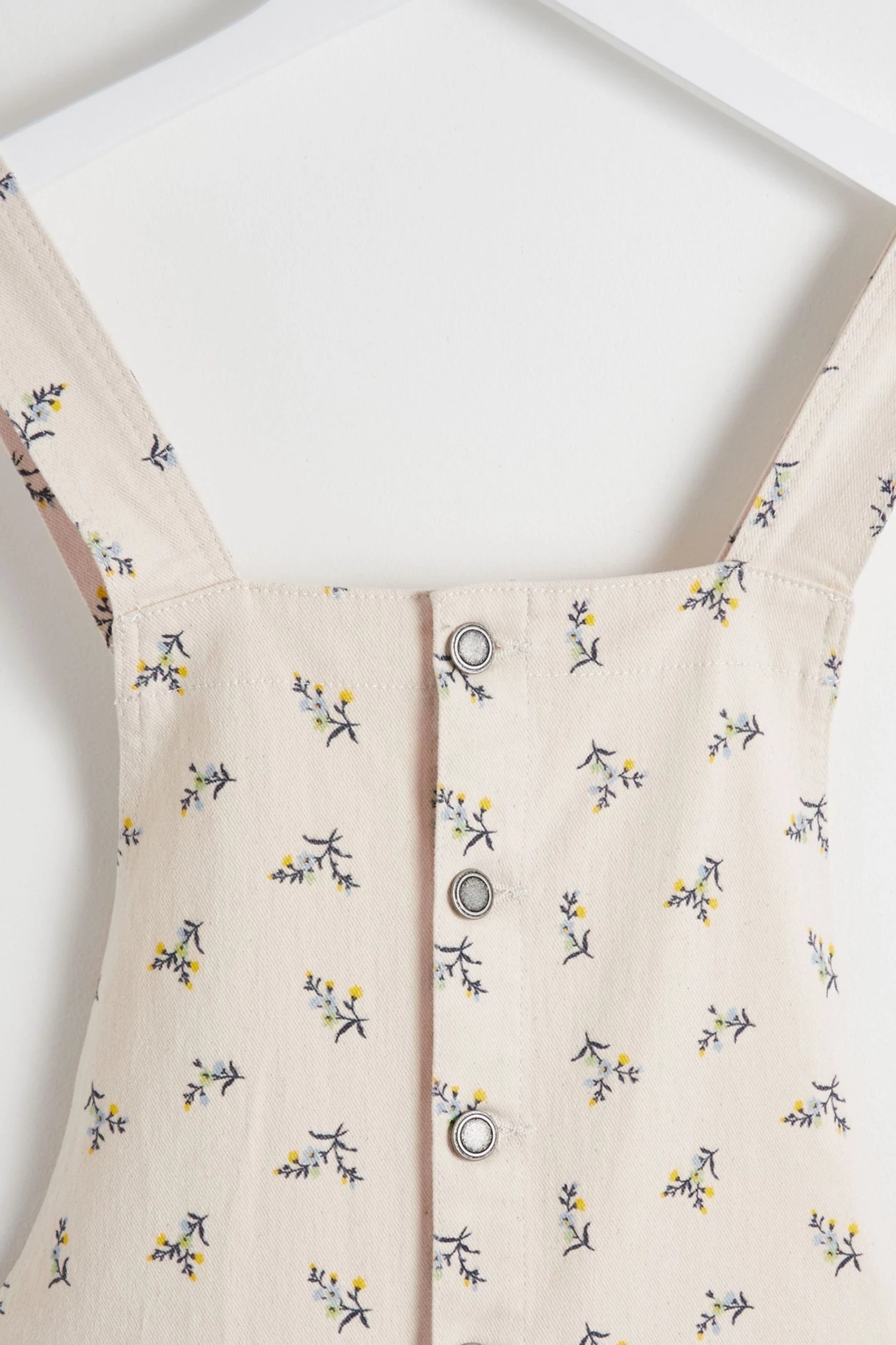Oliver Bonas White Floral Print Dungarees - Image 3