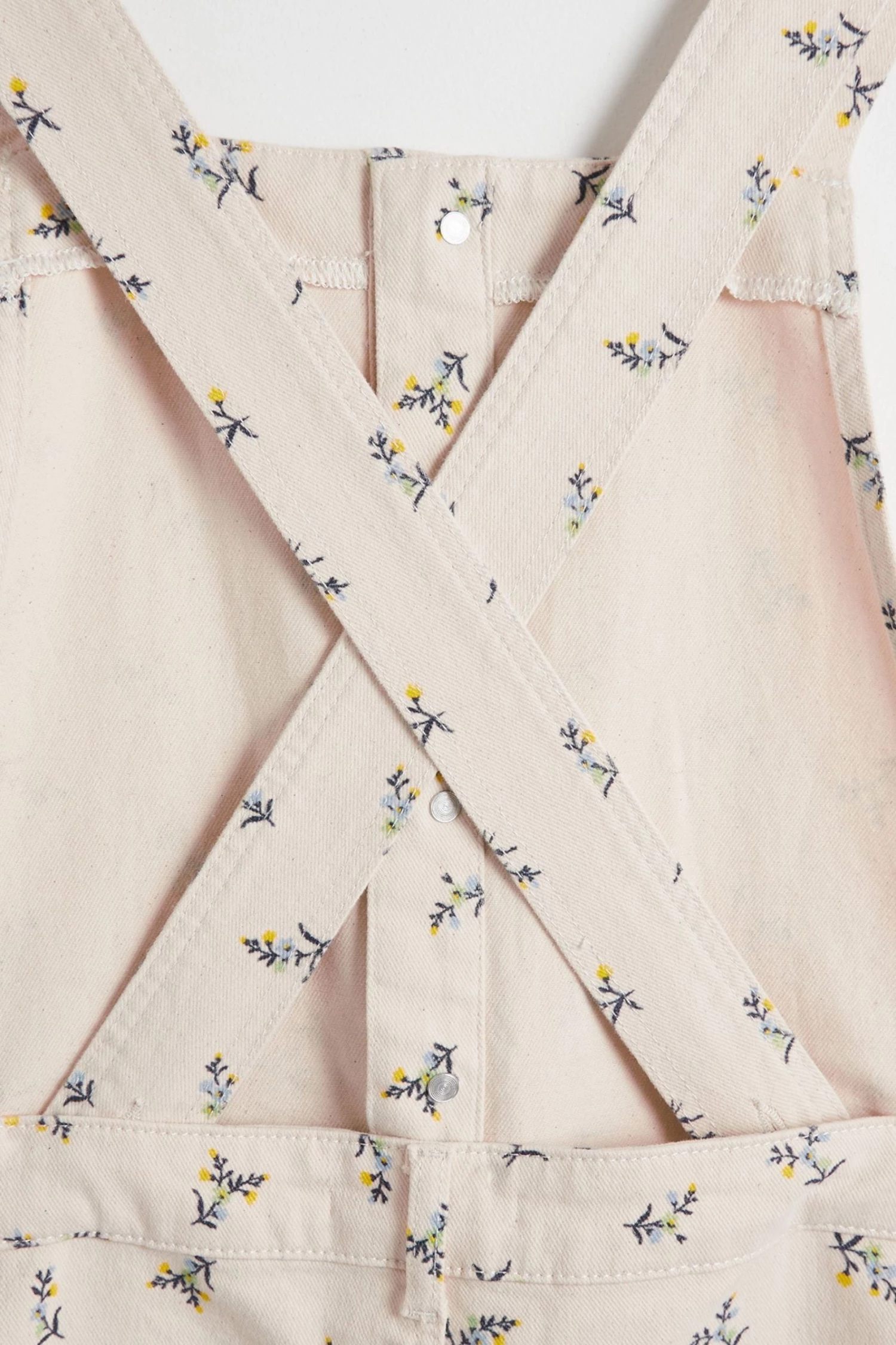 Oliver Bonas White Floral Print Dungarees - Image 4