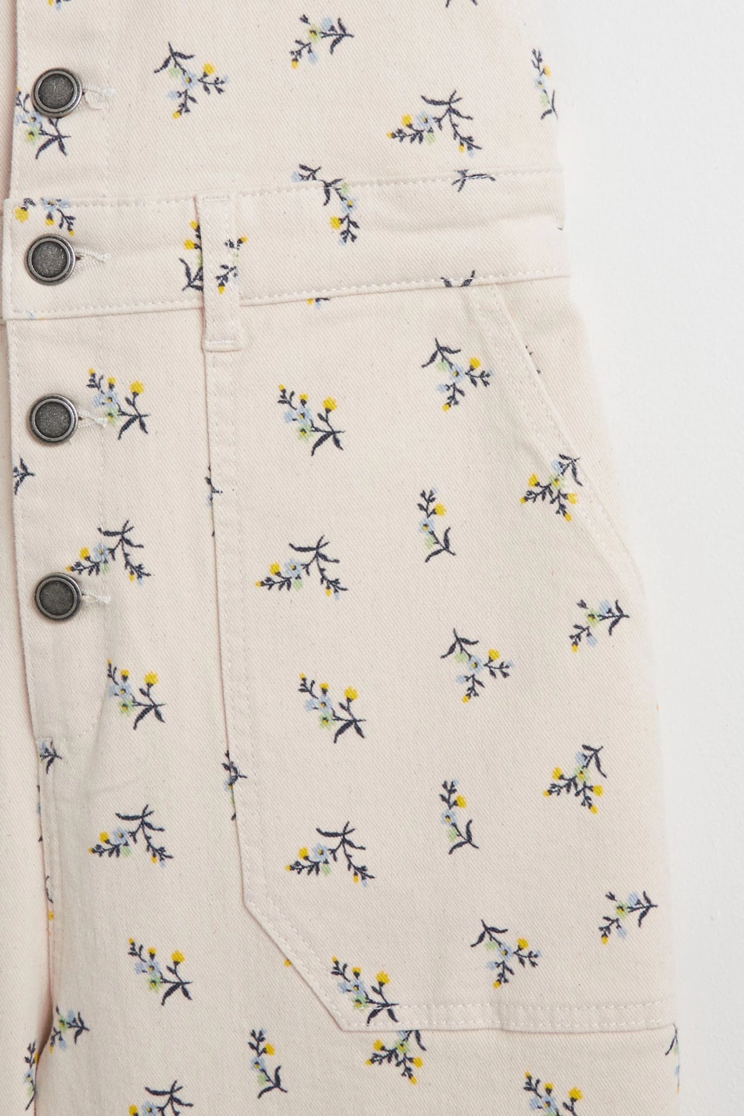 Oliver Bonas White Floral Print Dungarees - Image 5