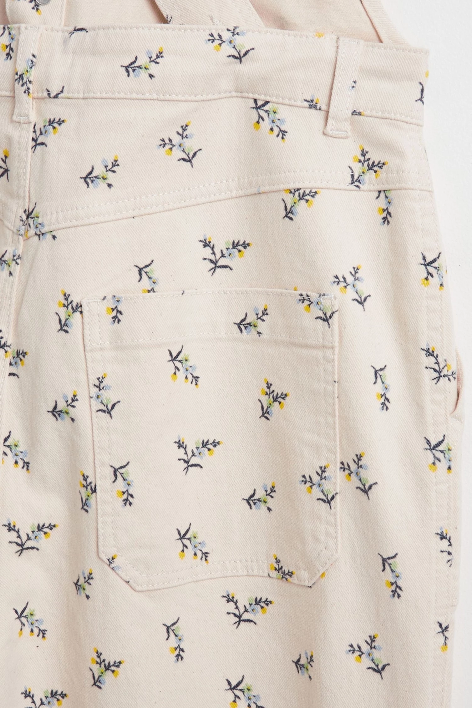 Oliver Bonas White Floral Print Dungarees - Image 6