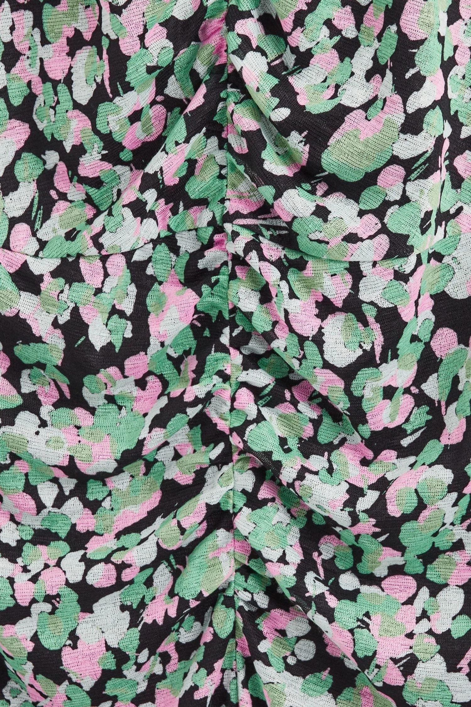 Oliver Bonas Green Textured Animal Print Mesh Midi Dress - Image 7