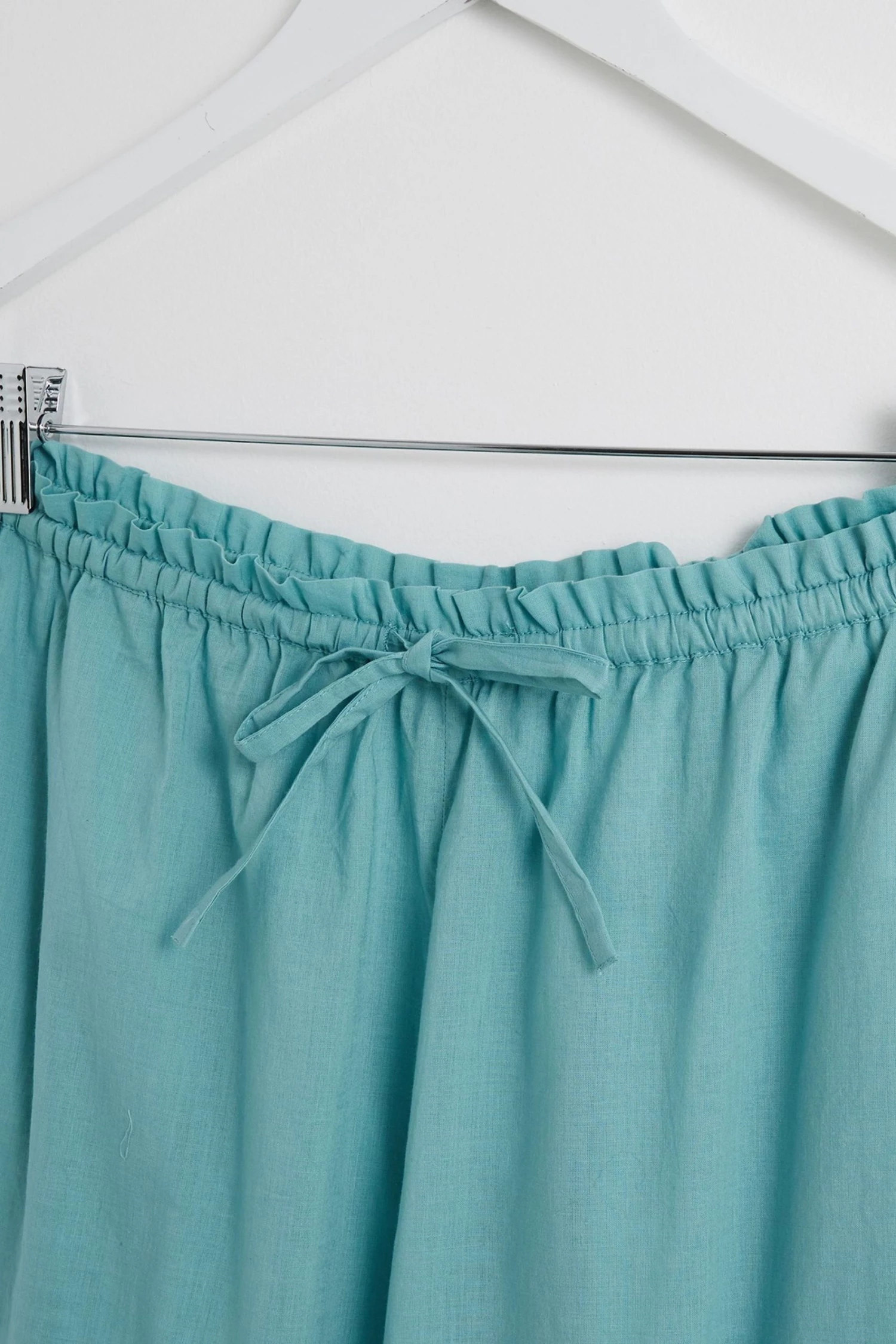 Oliver Bonas Blue Pintuck Broderie Vest & Trousers Pyjama Set - Image 6