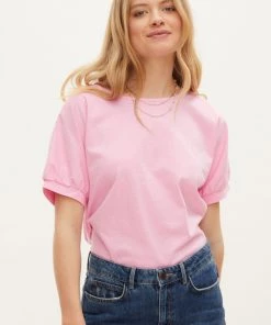 Oliver Bonas Pink Tie Back Cotton T-Shirt