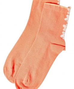 Oliver Bonas Pink 3D Flower Coral Socks