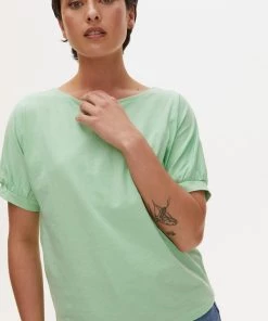 Oliver Bonas Green Tie Back Cotton T-Shirt