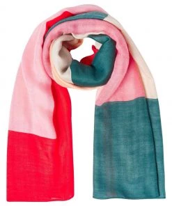 Oliver Bonas Natural Abstract Square Shapes Lightweigth Scarf