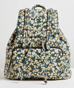 Oliver Bonas Black Floral Backpack