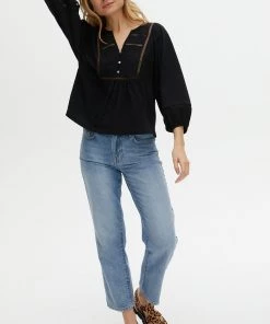 Oliver Bonas Mid Wash Blue Denim Straight Leg Jeans