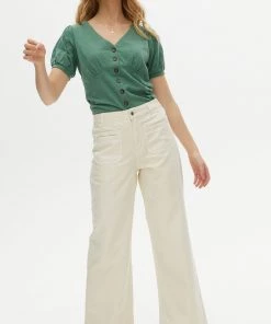 Oliver Bonas White Wide Leg Full Length Jeans